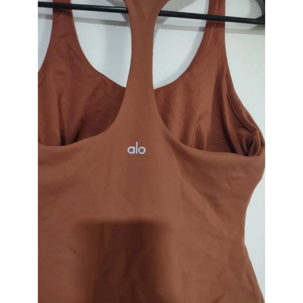 Alo Yoga Airbrush Hot Shot Bodysuit - Brown Size M